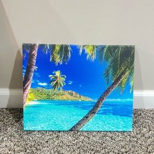 Canvas Ocean & Palm Tree Picture